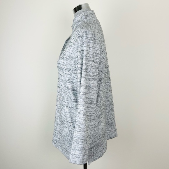 Soft Surroundings Gray Pullover Henley Sweater - Picture 6 of 10